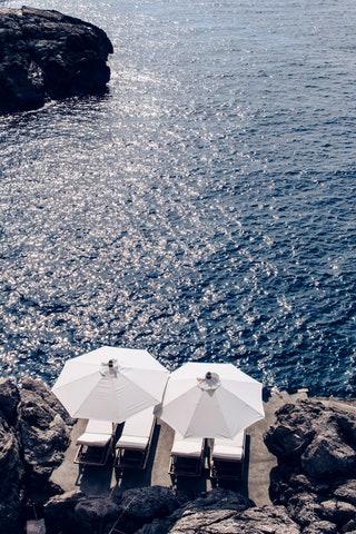 Sunbeds at Casa Privata Praiano Italy